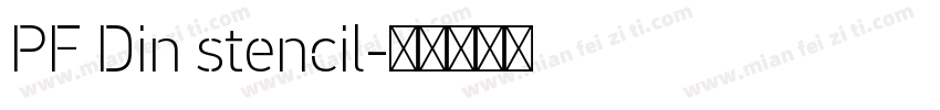 PF Din stencil字体转换
